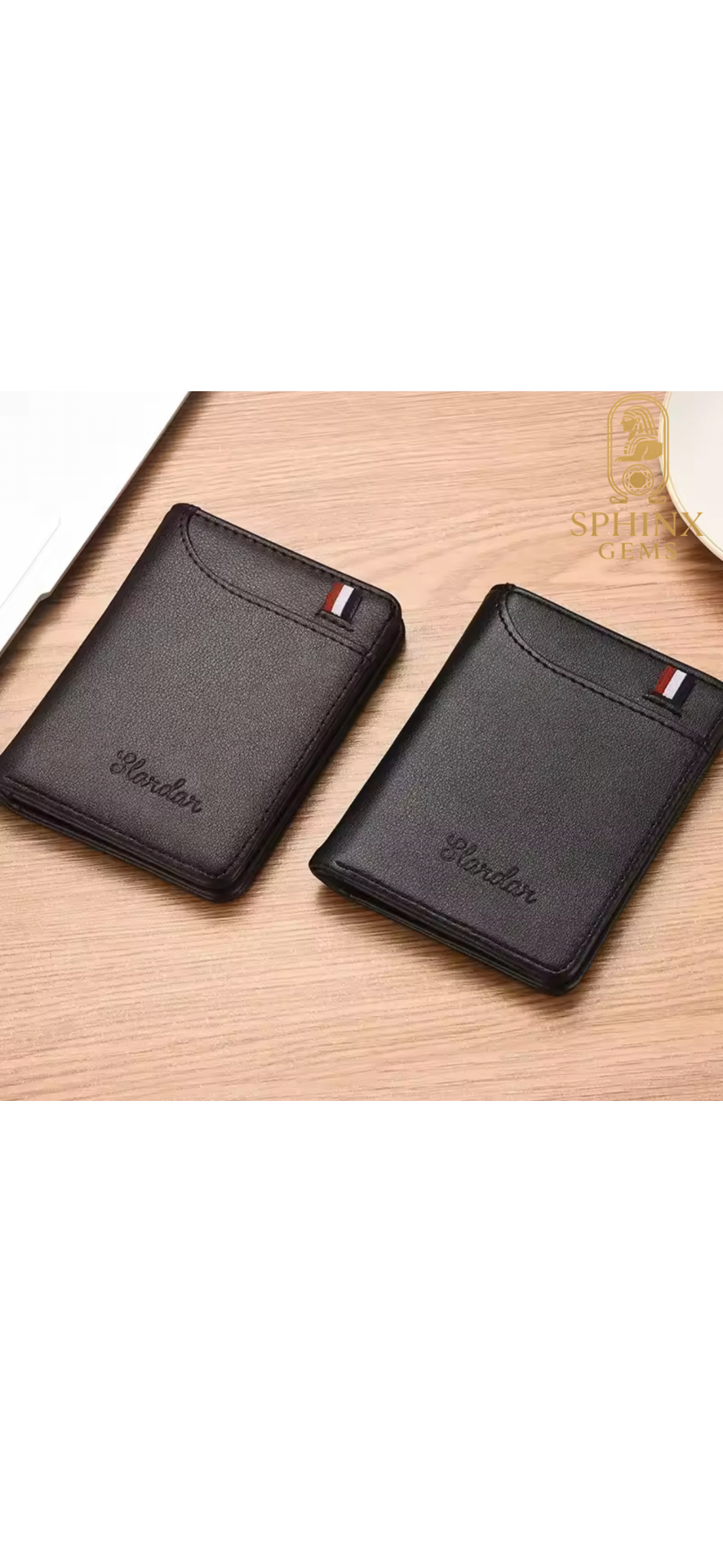 Slim Genuine Leather Men’s Wallet – RFID Card Holder & ID Window