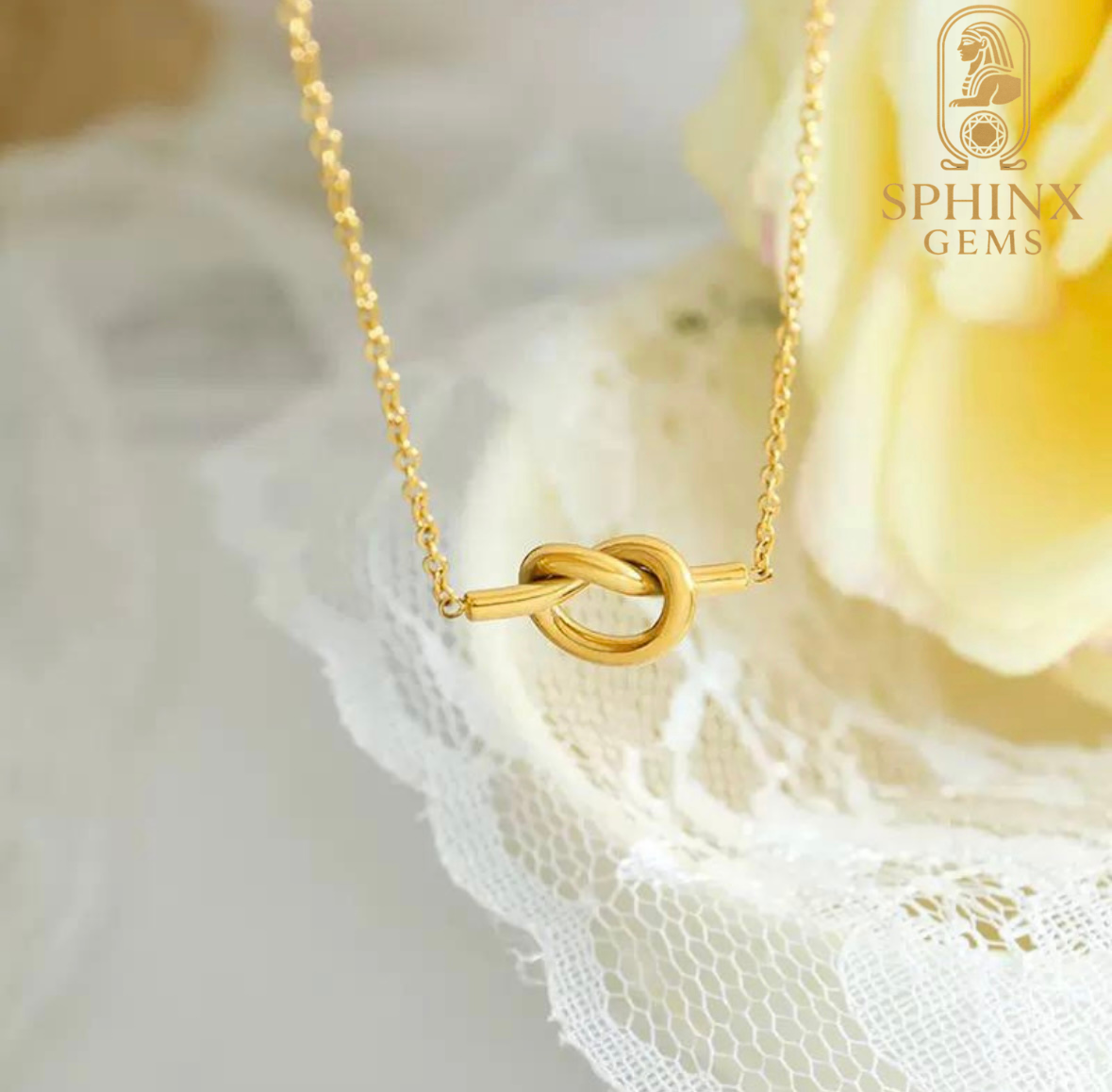 Golden Infinity Knot Necklace – Minimal Elegance Design