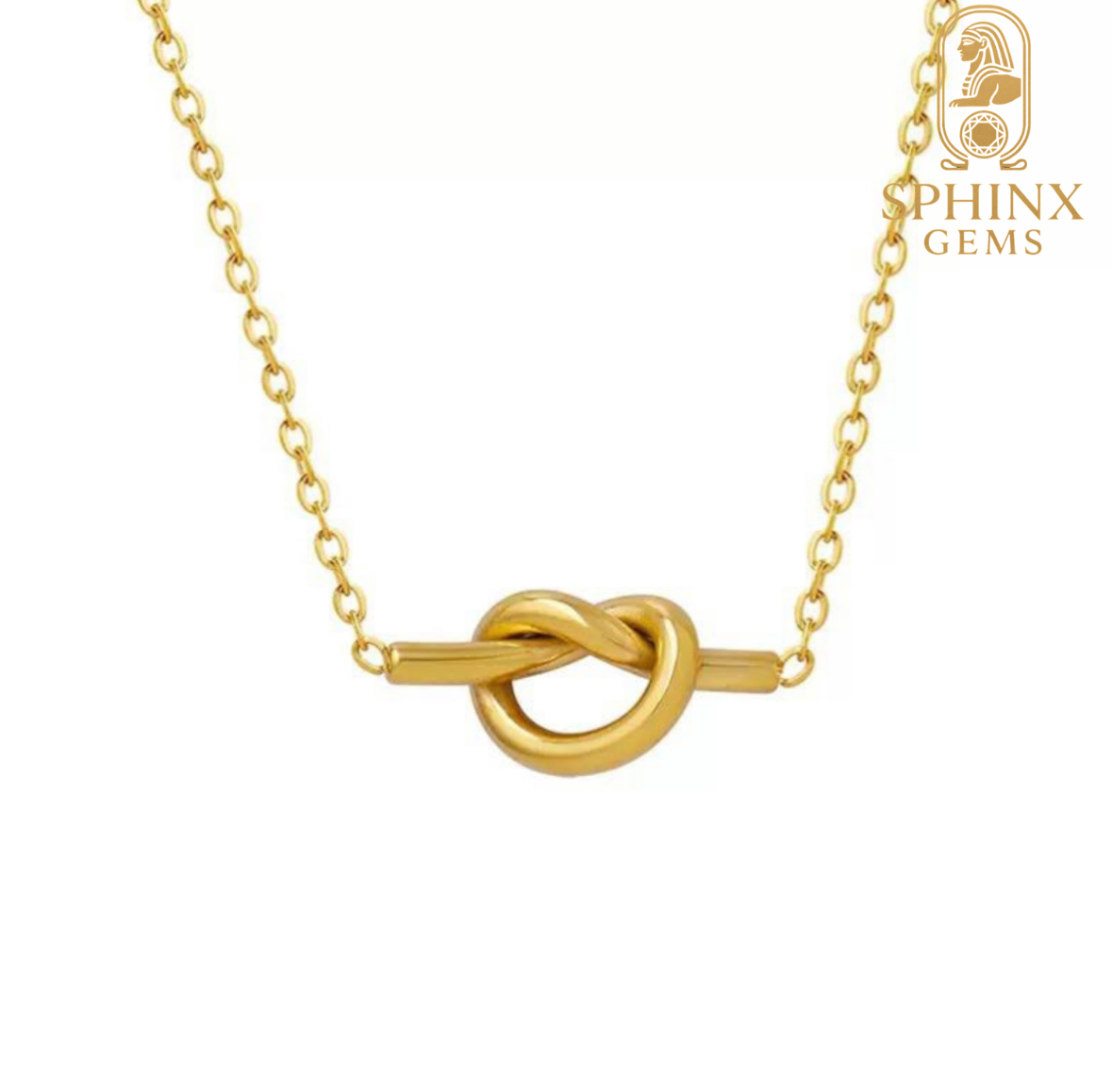 Golden Infinity Knot Necklace – Minimal Elegance Design