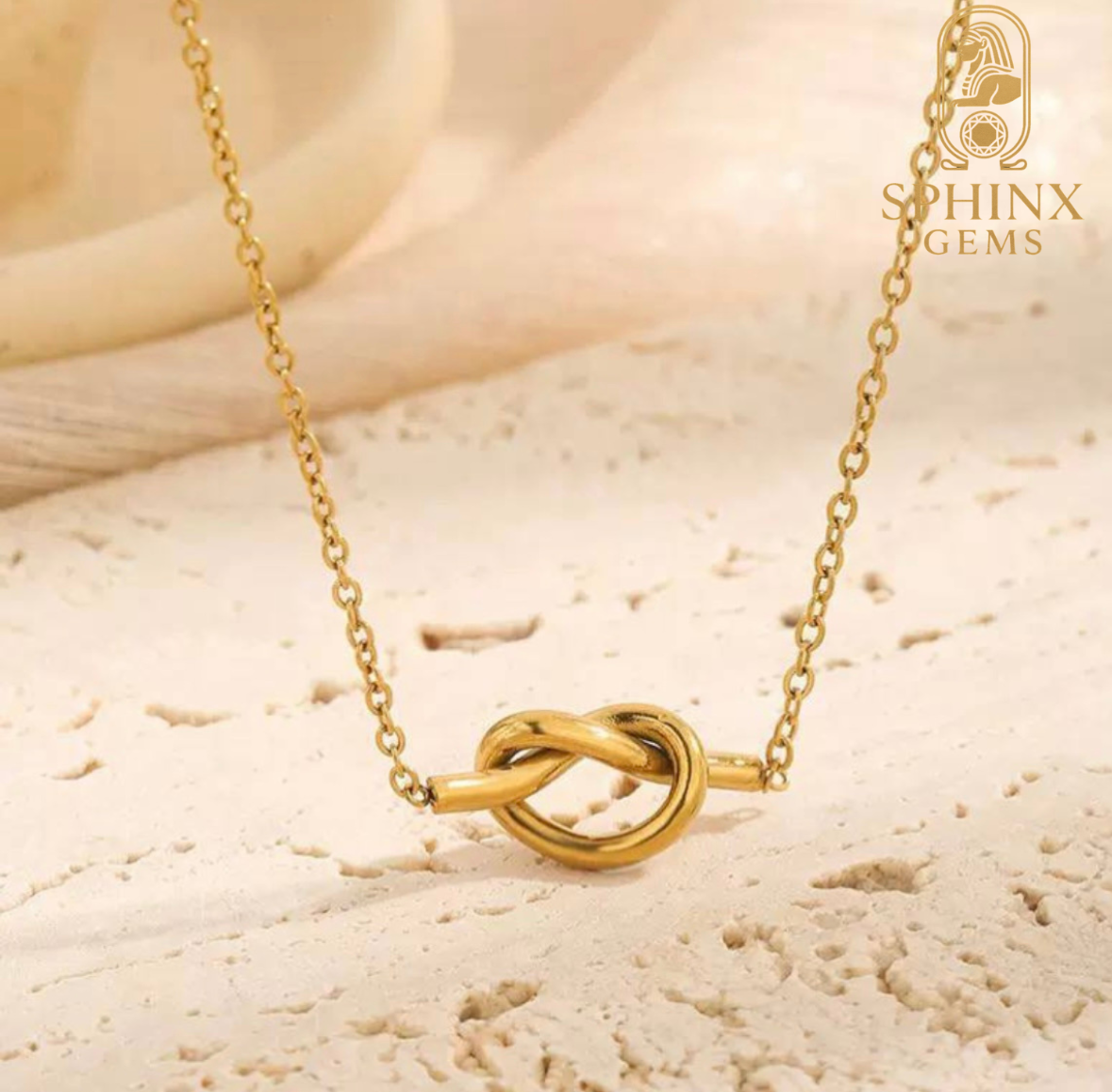 Golden Infinity Knot Necklace – Minimal Elegance Design