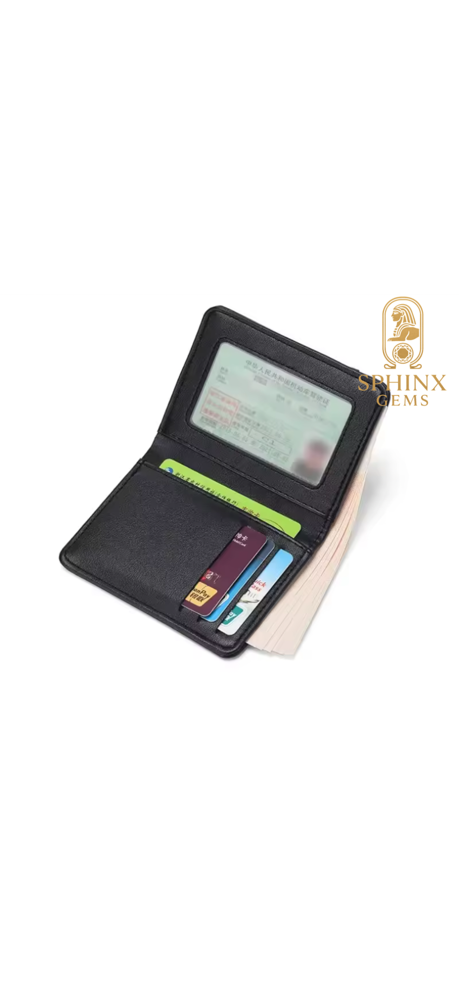 Slim Genuine Leather Men’s Wallet – RFID Card Holder & ID Window